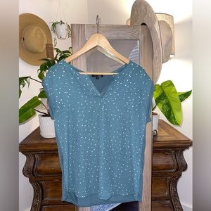 *BEAUTIFUL* NWOT Papermoon size small, teal w/white dots